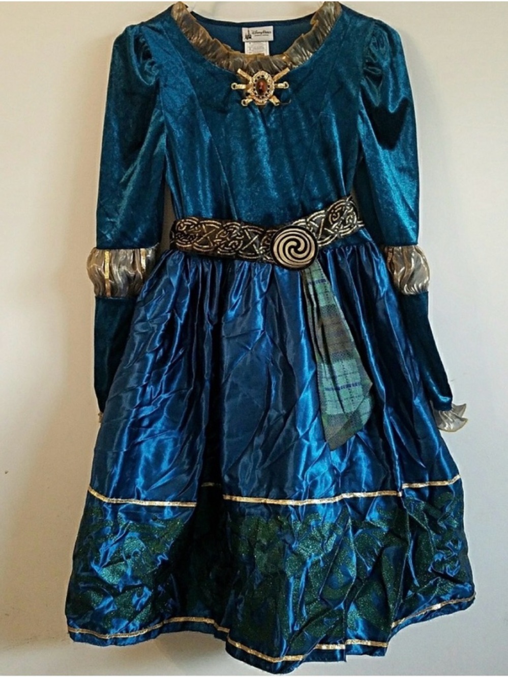Disney Merida from Brave Teal and Gold Girls Princess Dress Costume